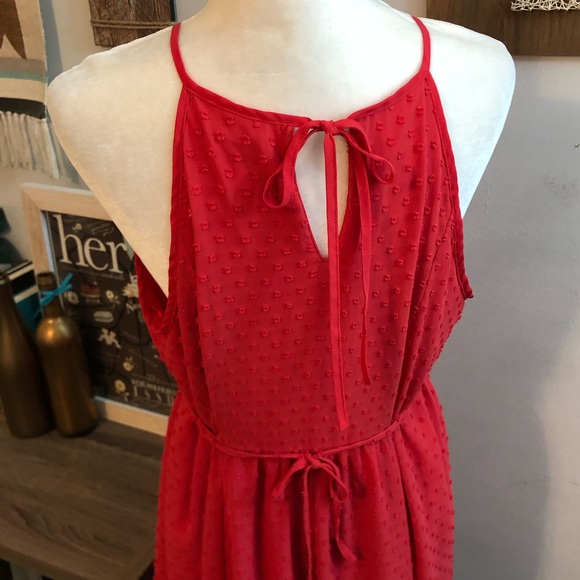 Elle High Neck Sleeveless Coral Dress - Size XL - Picture 7 of 13